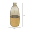 Vaso Garrafa Decor em Vidro Ambar e Dourado 32cm - 3