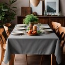 Ver imagem 3 de Toalha de Mesa Linho Premium 6 Lugares 200x140 Cm Admirare - Grafite