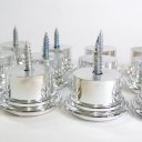 Ver imagem 4 de Pé para Sofá 3,3 Cm Cromado Redondo Kit 7 Unidades