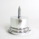 Ver imagem 1 de Pé para Sofá 3,3 Cm Cromado Redondo Kit 7 Unidades