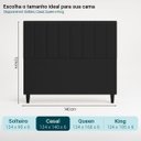 Ver imagem 4 de Cabeceira Estofada Elen Moderna para Quarto Cama Box Casal 140 cm Tecido Suede