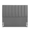 Ver imagem 1 de Cabeceira Estofada Queen Carla 160 Cm Corino Cinza