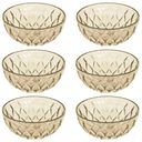 Ver imagem 1 de Tigela de Plástico para Sobremesa 310ml Cristal Glamour Âmbar com 6 Unidades Plasutil Ref.15011