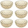 Tigela de Plástico para Sobremesa 310ml Cristal Glamour Âmbar com 6 Unidades Plasutil Ref.15011 - 1