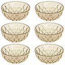Ver imagem 1 de Tigela de Plástico para Sobremesa 310ml Cristal Glamour Âmbar com 6 Unidades Plasutil Ref.15011