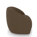 Ver imagem 7 de Poltrona Decorativa Jenny Base Giratória em Metal Preto Veludo Marrom G45 - Gran Belo