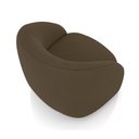 Ver mais imagens de Poltrona Decorativa Jenny Base Giratória em Metal Preto Veludo Marrom G45 - Gran Belo