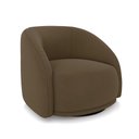 Ver imagem 1 de Poltrona Decorativa Jenny Base Giratória em Metal Preto Veludo Marrom G45 - Gran Belo