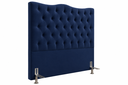 Ver imagem 3 de Cabeceira Espanha Queen Estofada em Suede Capitonê 160 cm:Azul Marinho