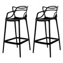 Ver imagem 1 de Kit 2 Banquetas Allegra Preta Polipropileno Cozinha Bistrô Bancada