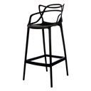 Ver imagem 2 de Kit 2 Banquetas Allegra Preta Polipropileno Cozinha Bistrô Bancada