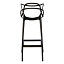 Ver imagem 5 de Kit 2 Banquetas Allegra Preta Polipropileno Cozinha Bistrô Bancada