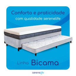 Bicama Solteirão Serenelife - Suede Cinza Claro - 6