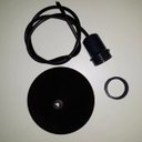 Ver imagem 3 de Luminária Pendente Cúpula Preto para E27 13x13x113