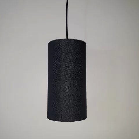 Luminária Pendente Cúpula Preto para E27 13x13x113