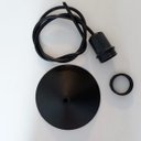Ver imagem 2 de Luminária Pendente Cúpula Preto para E27 13x13x113