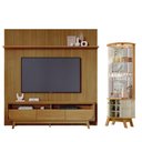 Ver imagem 1 de Estante Home Theater com Bancada Suspensa Luna com Cristaleira Marina Cumaru - Madetec