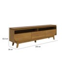 Ver imagem 6 de Estante Home Theater com Bancada Suspensa Luna com Cristaleira Marina Cumaru - Madetec