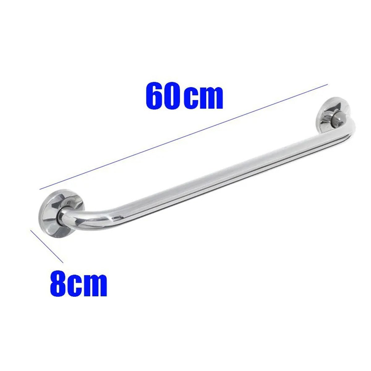 Barra de Apoio 60cm Inox Kit 3 Unidades Acessibilidade Cadeirante Idoso Deficiente Banheiro Box Supo - 3
