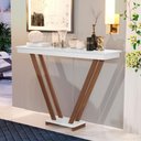 Ver imagem 1 de Aparador Supreme Pés Eucalipto Macico MDF 113cm Branco Mais de Casa