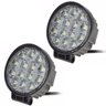 Farol De Milha Kit 2 Refletor Carro Lancha Barco 14 Leds 42w 12v 24v - 1