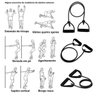 Extensor Elastico Exercicios Musculaçao Ginastica Fitness Preto - 3