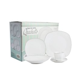 Jogo de Jantar 20 Peças Pratos Porcelana Xicara Pires Cozinha Jantar - 1 Jogo de Jantar 20 Peças Pratos Porcelana Xicara Pires Cozinha Jantar - 1