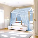 Ver imagem 4 de Bicama Solteiro Montessoriana Infantil Casinha - Azul