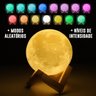 Lua 3D Luminária Bateria Abajur USB  Touch Cores Decoração Led - 2