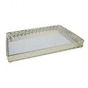 Ver imagem 1 de BANDEJA ESPELHADA DE METAL COBRE40CM X 30CM X 5CM