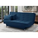 Ver imagem 1 de Sofá Cama 3 Lugares 1,80m Daise Suede Azul Madelina Decor