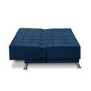 Ver imagem 5 de Sofá Cama 3 Lugares 1,80m Daise Suede Azul Madelina Decor