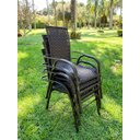 Ver imagem 2 de JOGO DE CADEIRAS BELA - cadeira de jardim , mesa , cadeira de área, varanda, sacada - Tabaco