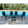 Jogo de Cadeiras para Jardim - Cadeira de Jardim , Mesa , Cadeira de Área, Varanda, Sacada - Tabaco - 4