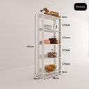 Ver imagem 5 de Armario Multiuso Organizador para Cozinha com Prateleiras Branco Branco