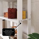 Ver imagem 7 de Armario Multiuso Organizador para Cozinha com Prateleiras Branco Branco