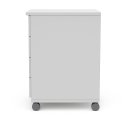 Ver imagem 4 de Gaveteiro Móvel de Escritorio com 4 Gavetas Rodinhas e Chave Volante Cinza