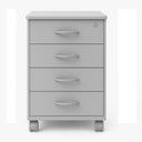 Ver imagem 3 de Gaveteiro Móvel de Escritorio com 4 Gavetas Rodinhas e Chave Volante Cinza