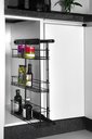 Ver imagem 2 de Porta Condimentos de Embutir 3 Andares Deslizante Schmitt:Preto