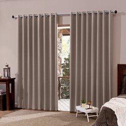 cortina de tecido blackout estampado bege claro 3.00x1.80metro - 1