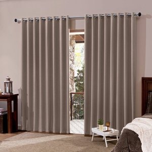 cortina de tecido blackout estampado bege claro 3.00x1.80metro