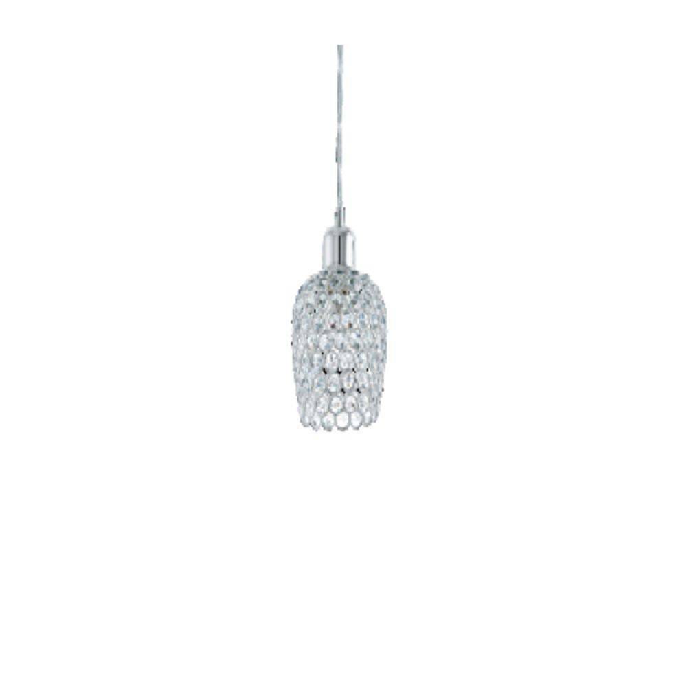 Pendente Aço Cromado Cristal Bonares 1 1x40W EGLO 94896 - 1