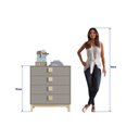 Ver imagem 4 de Cômoda Infantil Linha Eleva 80cm 04 Gavetas LE002 Completa Móveis - Completa Gianduia Trama
