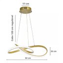 Ver imagem 2 de Pendente Luminária Led 36w 3 Tonalidades Dourado Lp302d