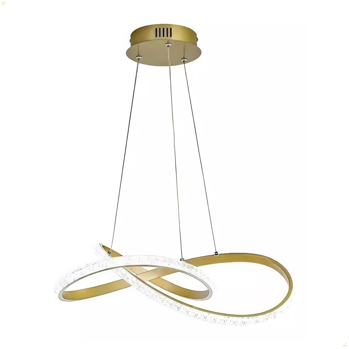 Pendente Luminária Led 36w 3 Tonalidades Dourado Lp302d