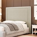 Ver imagem 5 de Cabeceira Cama Box Casal Padrão Alba 140cm com Frame Bouclé Bege - Desk Design