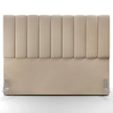 Ver imagem 2 de Kit Cabeceira Cama Box Casal King 195cm com Calçadeira Baú Dália W01 Suede Bege - Lyam Lyam Decor