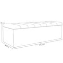 Ver imagem 7 de Kit Cabeceira Cama Box Casal King 195cm com Calçadeira Baú Dália W01 Suede Bege - Lyam Lyam Decor