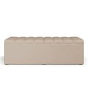 Ver mais imagens de Kit Cabeceira Cama Box Casal King 195cm com Calçadeira Baú Dália W01 Suede Bege - Lyam Lyam Decor
