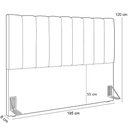 Ver imagem 5 de Kit Cabeceira Cama Box Casal King 195cm com Calçadeira Baú Dália W01 Suede Bege - Lyam Lyam Decor